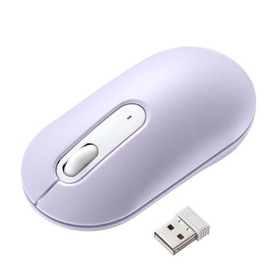 Sanwa Supply Бесшумная беспроводная мышь (фиолетовый) MA-WBS327PP