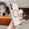 Для чехла Magsafe для Samsung Galaxy S23 Ultra S22 S21 Plus S24 Ultra S22Plus S20 S21 FE Гальваническое покрытие Узор "Любовь" Защитные чехлы