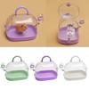 Pet Carriers Box for Hamster Carry Cage Small Animals Travel Box with Water Bottle GuineaPigs Pet Transport Carry Case