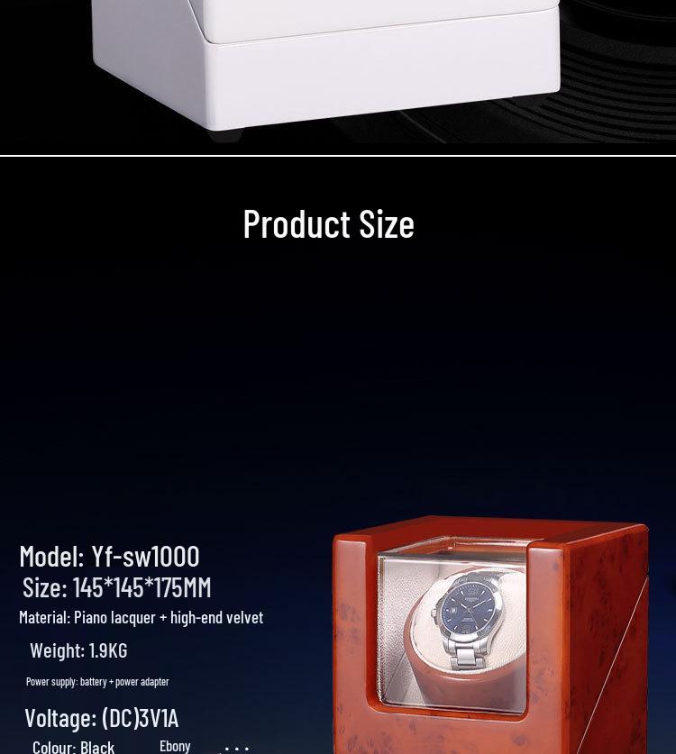 Автоматический Шкатулка-подзаводчик для часов с покрытием для выпечки - Хранение и Шейкер для часов
