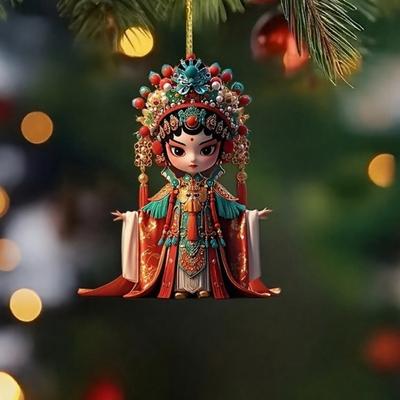 Юшэн Персонаж Пекинской оперы Акриловое украшение 2D Плоское Китайский стиль Мультяшная девушка Оперная женская роль Подвесное украшение-подвеска на зеркало заднего вида автомобиля