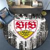 VfB Stuttgart pattern round rug,Carpet Rug for Living Room Bedroom Playroom ,Non-slip Floor Mat,Holiday Gifts and Birthday Gifts.