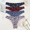 4Pcs/Set Seamless Colorful Brazilian Pants Lady Sexy Underwear Ice Silk Underpants Low Waist G-string Soft Thin Briefs