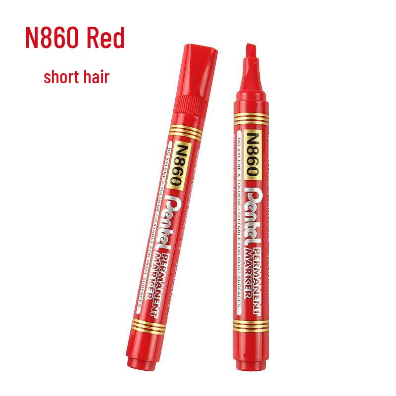 Маркер на масляной основе Pentel N850/N860, Круглый/Плоский наконечник, Ручка-маркер с квадратной головкой для подписи