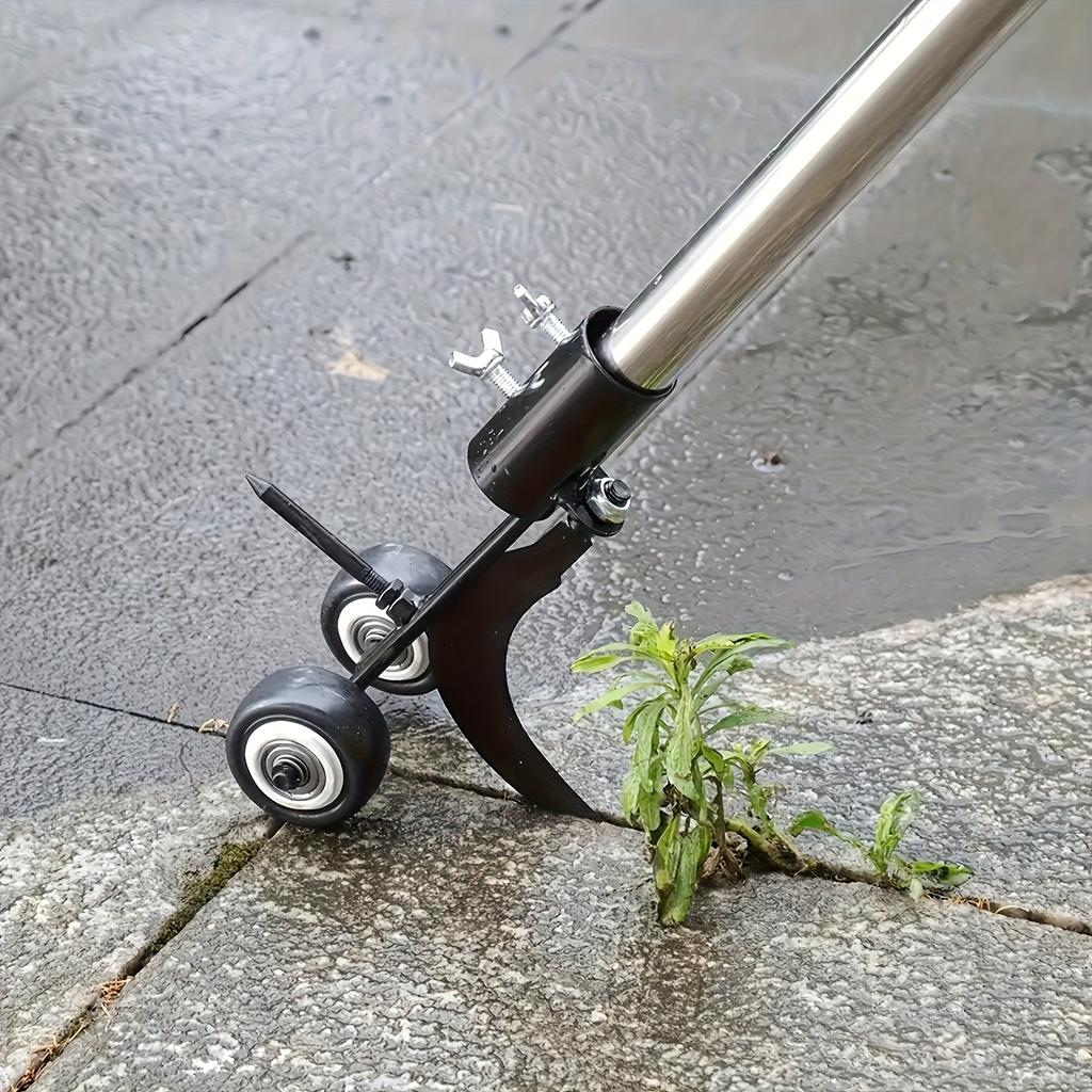 Вертикальный ручной инструмент для прополки с колесом, Садовый крючок для прополки щелей, для ухода за газоном, садом, задним двором и подъездной дорожкой, Ручной инструмент для прополки щелей