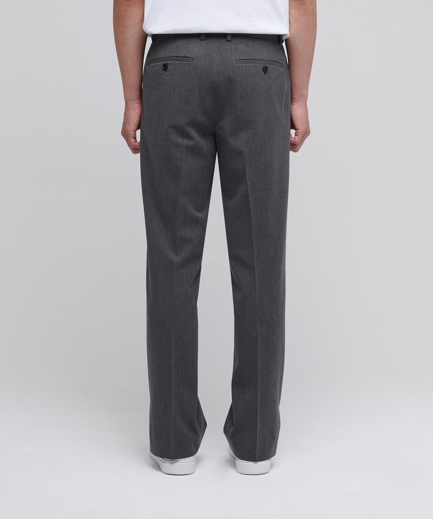 MUSINSA STANDARD Semi-Wide Slit Hidden Banding Slacks [Medium Gray]