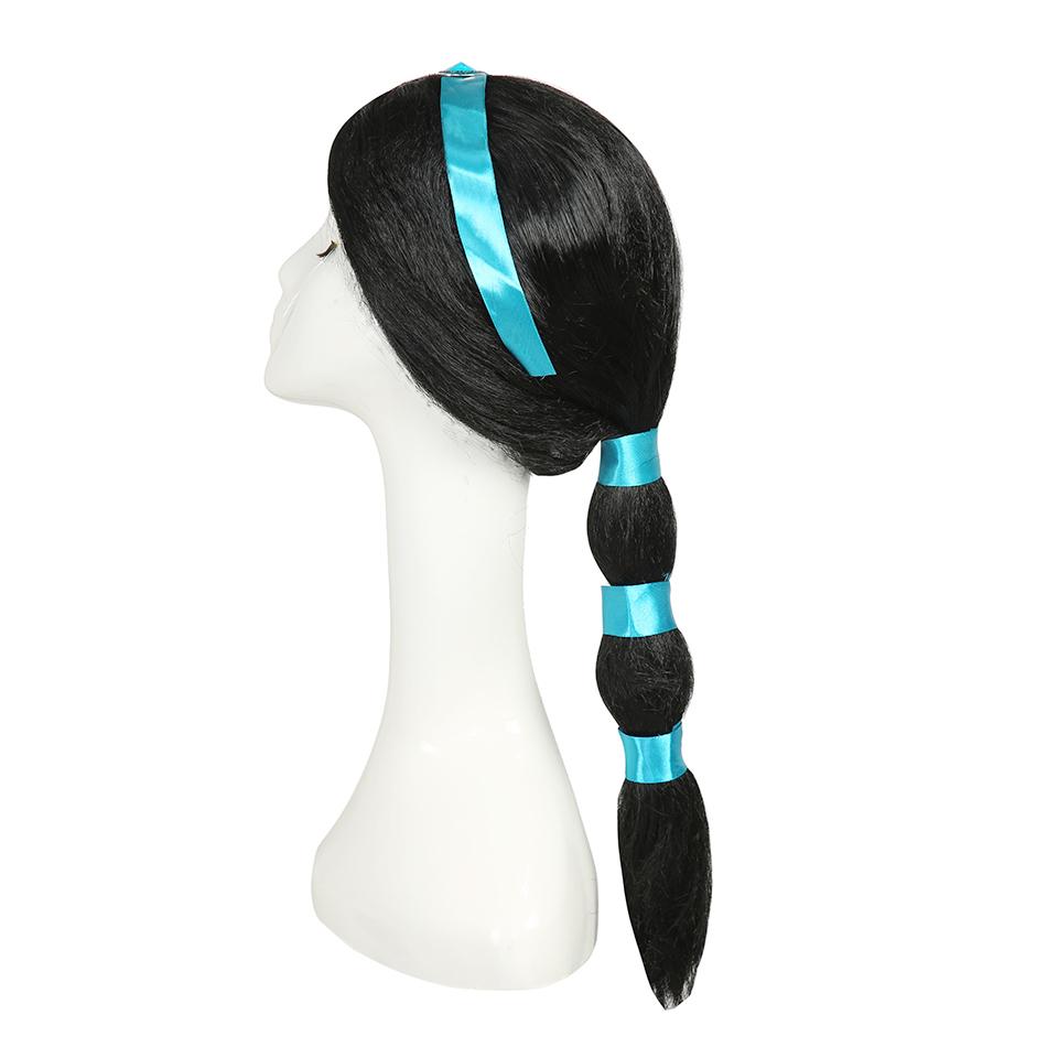Girls Princess Wig Costume Accessories Kids Elsa Wednesday Rapunzel Jasmine Rumi Mira Zoey Joy Sadness Envy Children Headwear