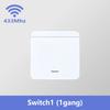 Выключатель Tuya WiFi 433 МГц Универсальный прерыватель 1/2/3 клавиши Беспроводной настенный выключатель Пульт дистанционного управления Голосовое управление Поддержка Smart Life, Alexa, Google