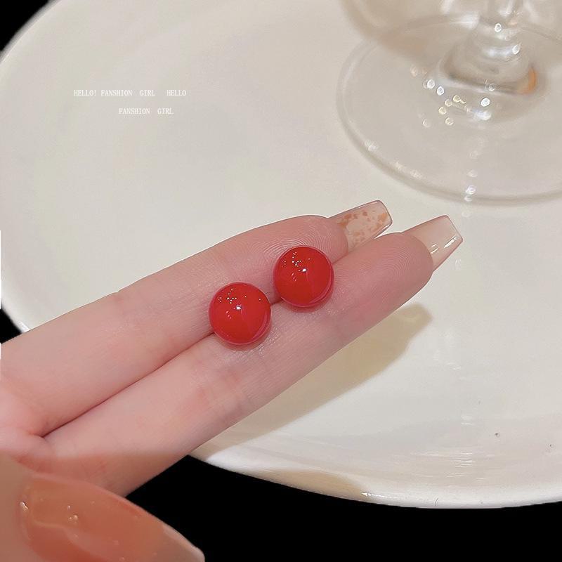 Серьги-иглочки из серебра 925 пробы цвета красного вина: Модные, минималистичные, универсальные украшения для ушей в стиле знаменитостей