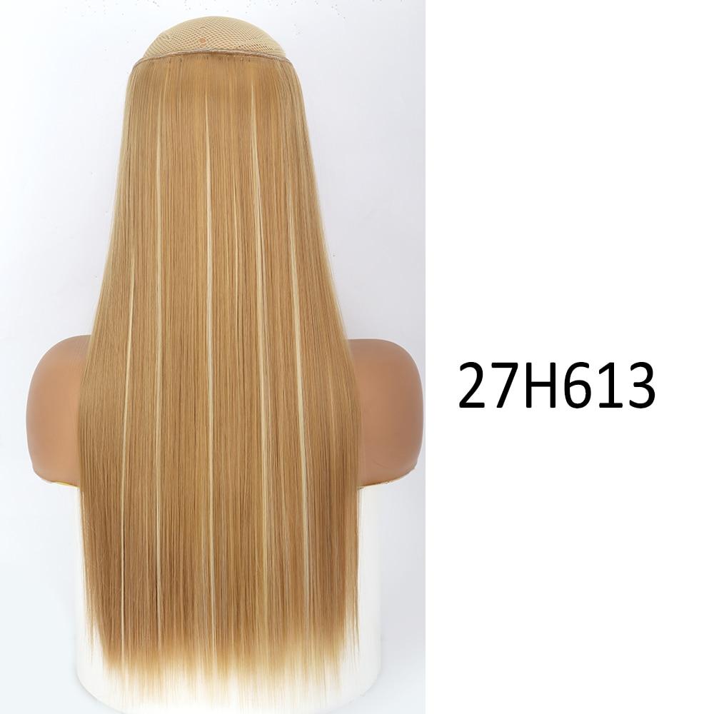 MISS WIG Длинные и гладкие синтетические накладные волосы с 5 зажимами, цельный 32-дюймовый шиньон, черные, светлые накладные волосы для женщин
