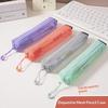 Durable Breathable Mesh Pencil Pouch See Through Design Smooth Zipper Hanging Hook for Kids Birthday Stationery Gifts