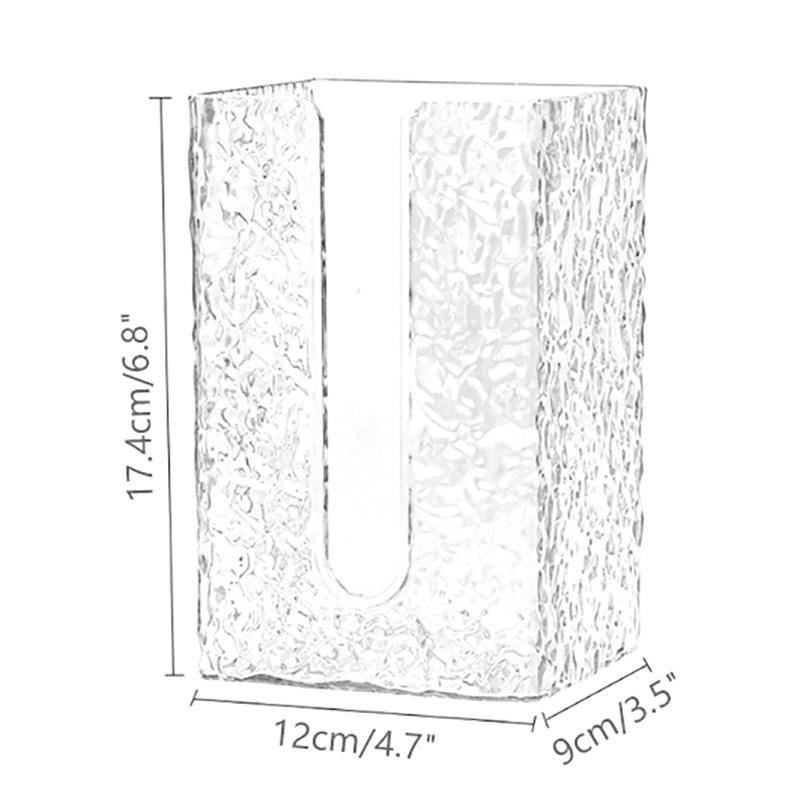 Многоцелевая коробка для салфеток, прозрачная прямоугольная коробка для хранения салфеток, настенный чехол для туалетной бумаги в ванной, настольная коробка для салфеток