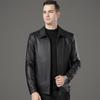 New Thin Men's Genuine Leather Jackets Sheepskin Middle-aged and Elderly Leather Jackets Dad's Jackets Large Size Plus Velvet