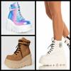 Fashion Trend Women's Plus Size Thick Bottom High Top Colorful Casual Shoes Walking Shoes