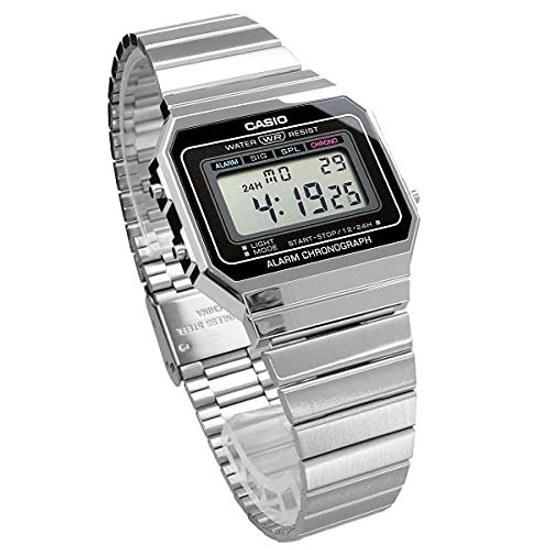 CASIO цифровые наручные часы винтажная серия A700W-1A унисекс серебристый зарубежная модель