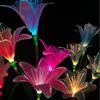 Newest Dynamic Fairy lily butterfly Wedding decoration led Novelty artistic optical fiber flower Christmas New Year party Shop