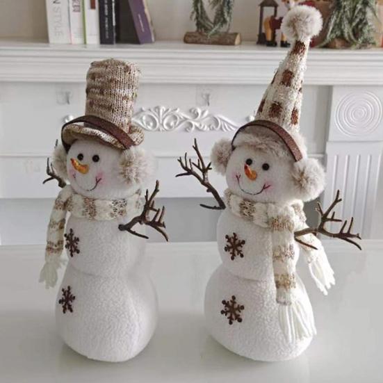 Рождественский орнамент в виде снеговика, очень мягкий, износостойкий, очаровательный внешний вид, игрушка для рождественской вечеринки, украшение для рабочего стола