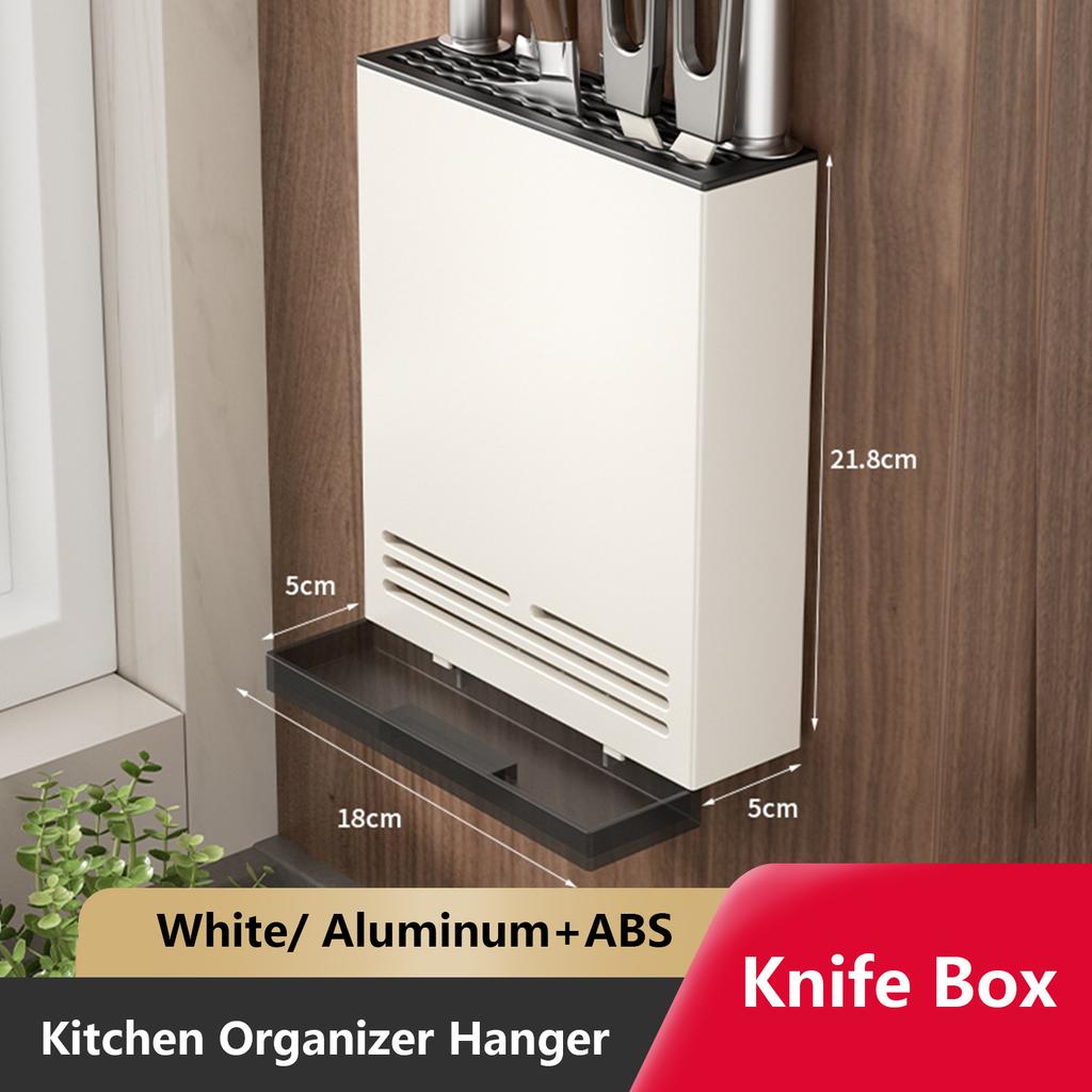 Кухонный держатель для ножей, настенный органайзер, подставка для ложек и палочек для еды, подвесные органайзеры из алюминия