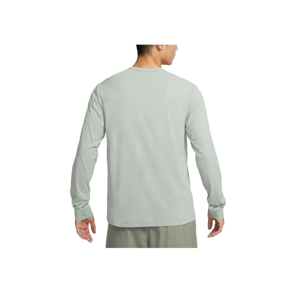 Nike Футболка Dri-Fit UV Soft Comfortable с круглым вырезом и длинным рукавом, мужские топы, светло-зеленый FB8584-370