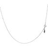 Lara Christie Platinum Chain Necklace, Pt850, Petal, 1.1mm Wide, Approximately 0.9g, Up To 45cm, Adjustable Length, Lc97-0019