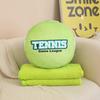 Creative Basketball Volleyball Pillow Blanket Plush Toy Tennis Doll Office Lunch Break Air Conditioning Blanket Ragdoll Doll