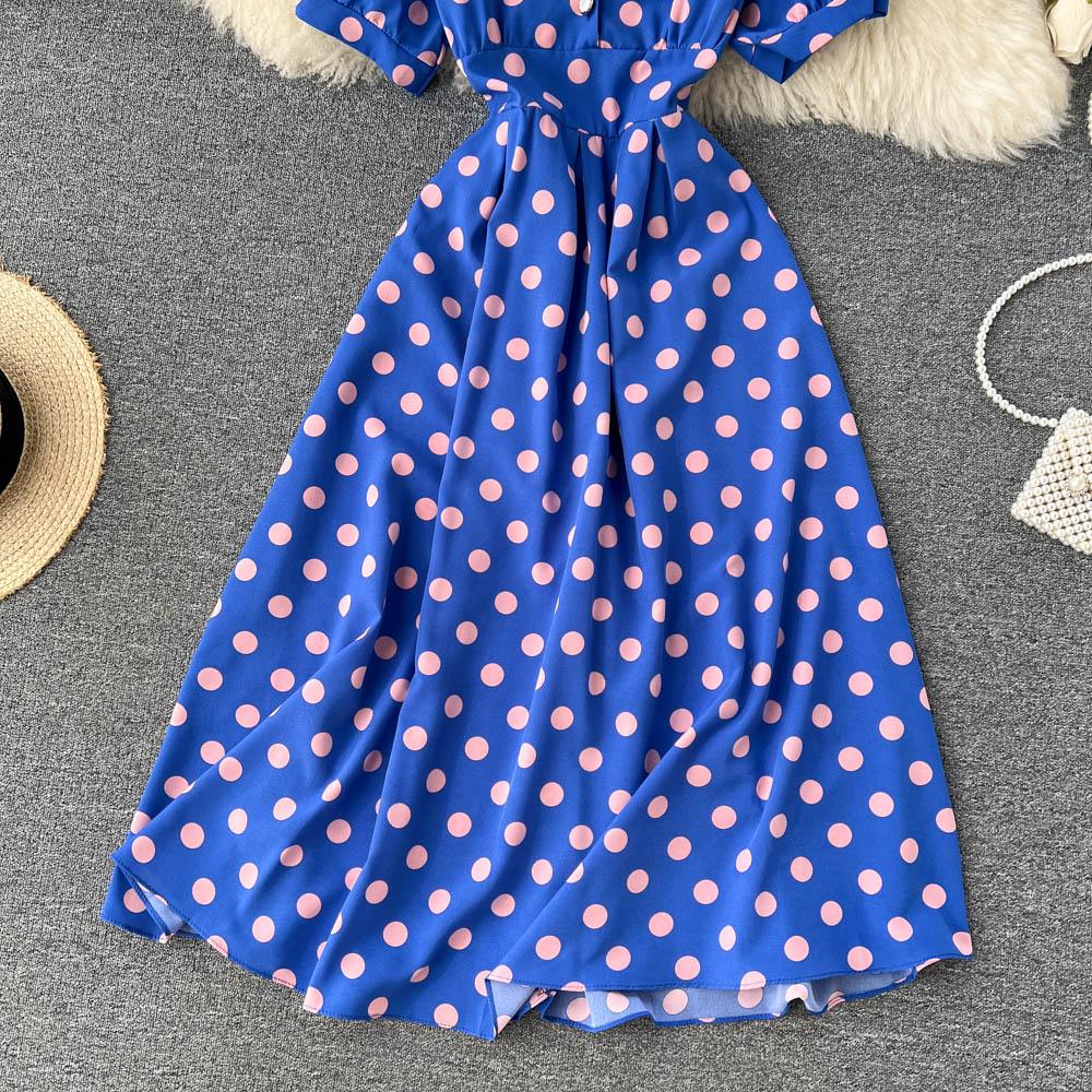 RUGOD Маленькое шифоновое платье Fresh Mori Super Fairy, темпераментное платье с V-образным вырезом, среднее и длинное платье феи Platycodon, платье для французского чая-брейка