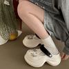One Foot Steps On Shit Feeling Thick-soled Hole Shoes Women's 2025 New Summer Wear Non-slip Soft-soled Heightening Bag Head Slippers
