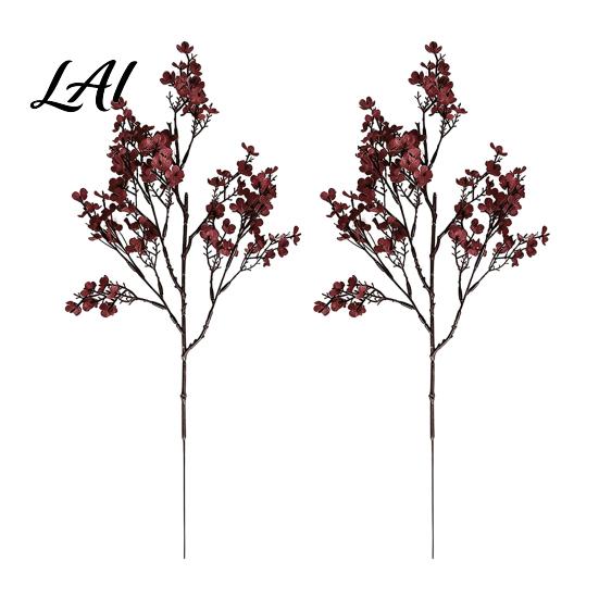 Autumn Themed Interior Plant Ornaments Realistic Artificial Flowers for Home Decoration Silk Floral Orange Plants Halloween Decoration Branches Table