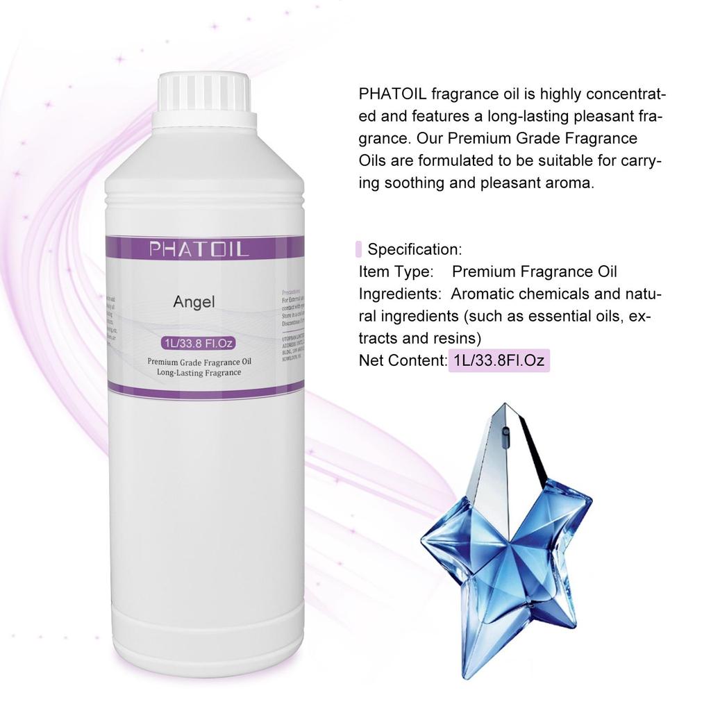 PHATOIL 1000ml/33.8fl.oz Fragrance Oils for Diffuser, Candle Making, DIY Perfume, Air Fresheners, Ideal for Home Office Car Use