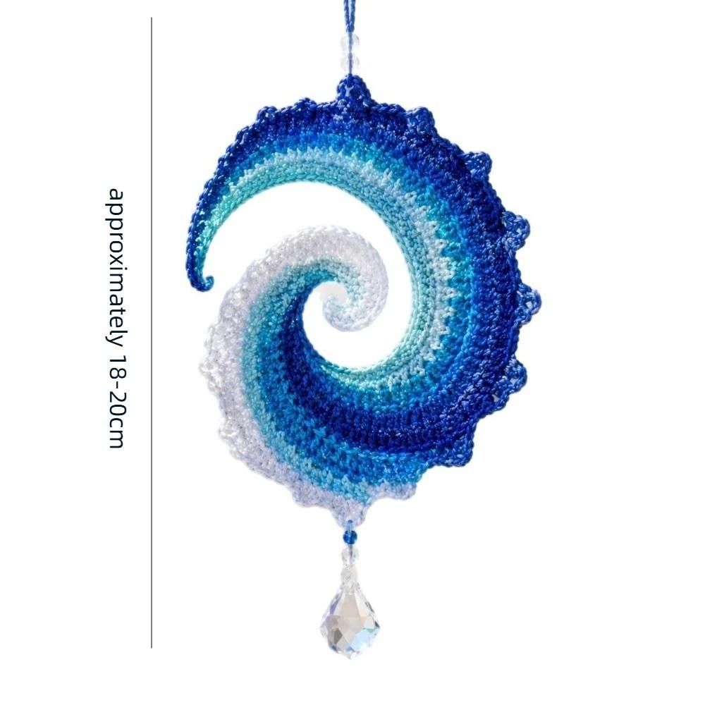 Handmade Spiral Wave Ornament Kit Beaded Crochet Ornament Kit Creative DIY Crochet Set