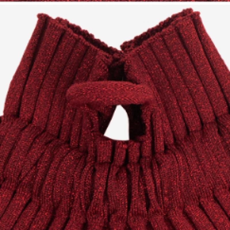 Pleatsmama Glitter Burgundy New Bow Backpack
