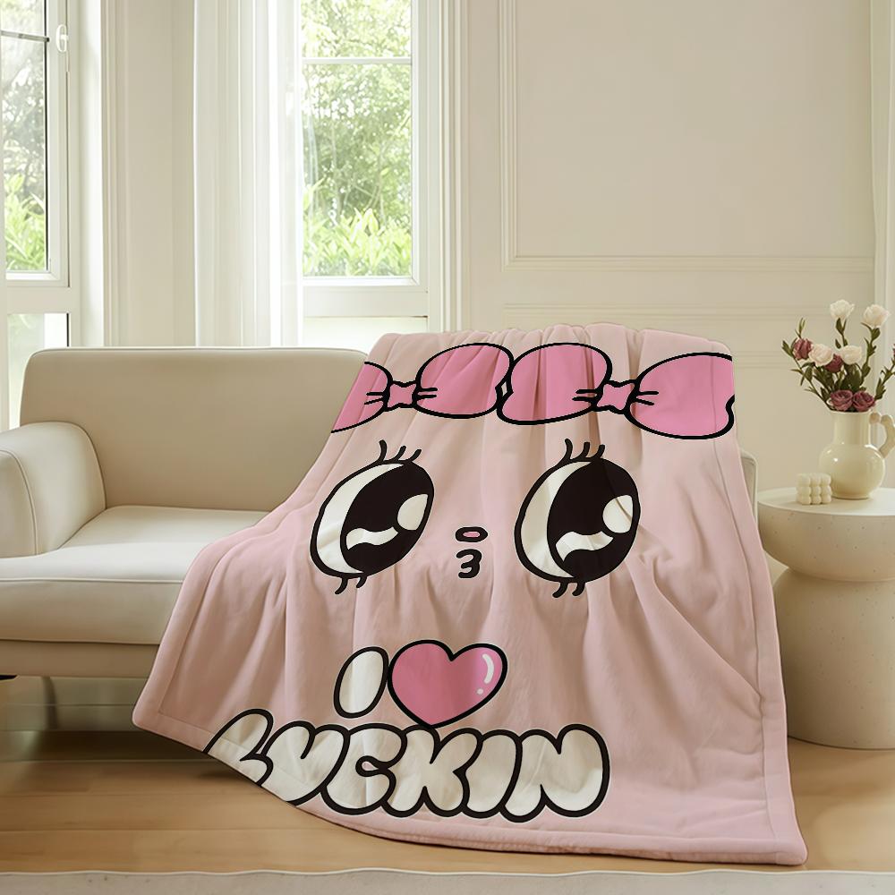 Мультяшное милое одеяло E-ESTHER B-BUNNY для дивана, офиса, кровати, самолета, путешествий, сна, чтения, отдыха, кемпинга. Мягкое и теплое
