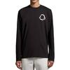 Moncler Pattern Embroidered Badge Crew Neck Long Sleeve T-Shirt Men tops Black I2-091-8D00016-8390T-999