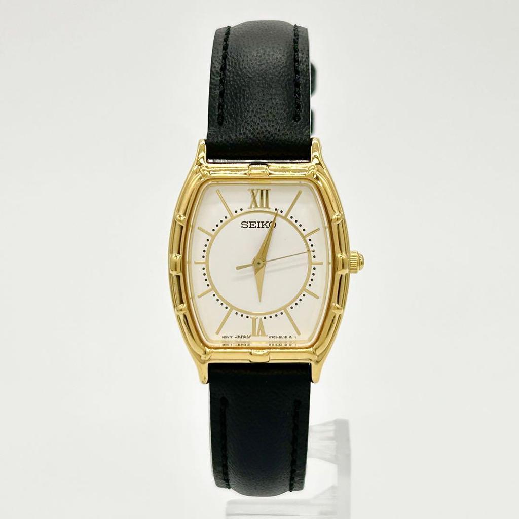[USED] Rare SEIKO V701-5E60 Vintage Quartz Wristwatch