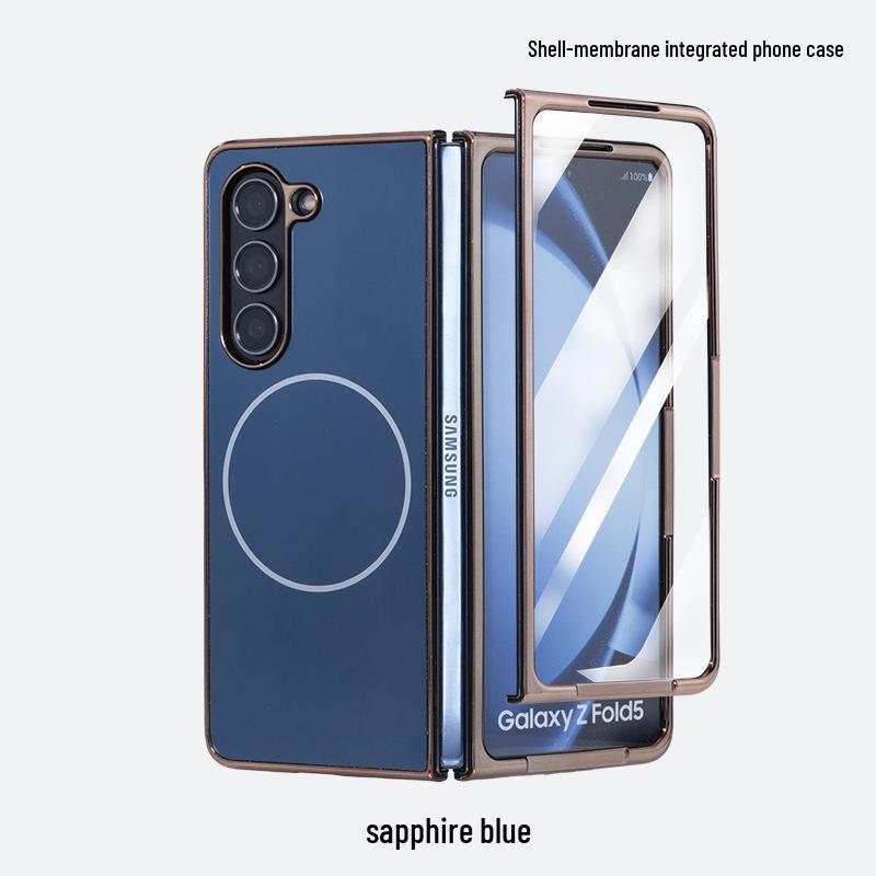 AG Матовый Магнитный Чехол для Samsung Z Fold 7 - Интегрированная Пленка и Защитный Корпус для Fold 6