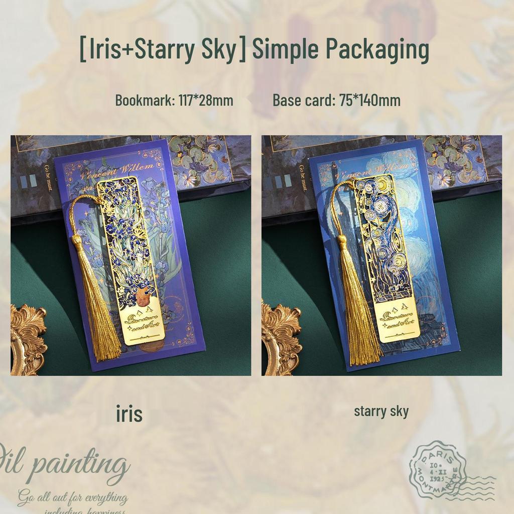 Ретро Закладка с Масляной Живописью: Изысканный металлический сувенир на День учителя и подарки к началу учебного года