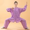 Hemp Yarn Cotton Plus Silk Tai Chi Clothing Practice Clothing Performance Clothing Tai Chi Clothing Men and Women Martial Arts Kung Fu Clothing