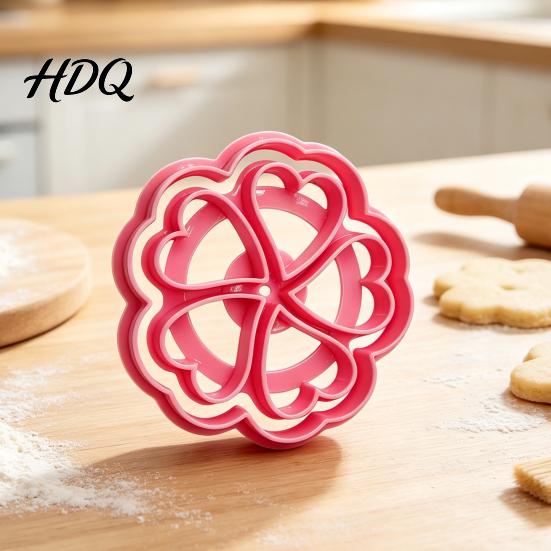 Инструмент для тиснения с узором ромашки 3D-печатная форма для вырезания печенья в виде цветка Узоры лепестков Безопасная форма из PLA Многослойные вырезатели Многоразовые DIY глиняные поделки для выпечки