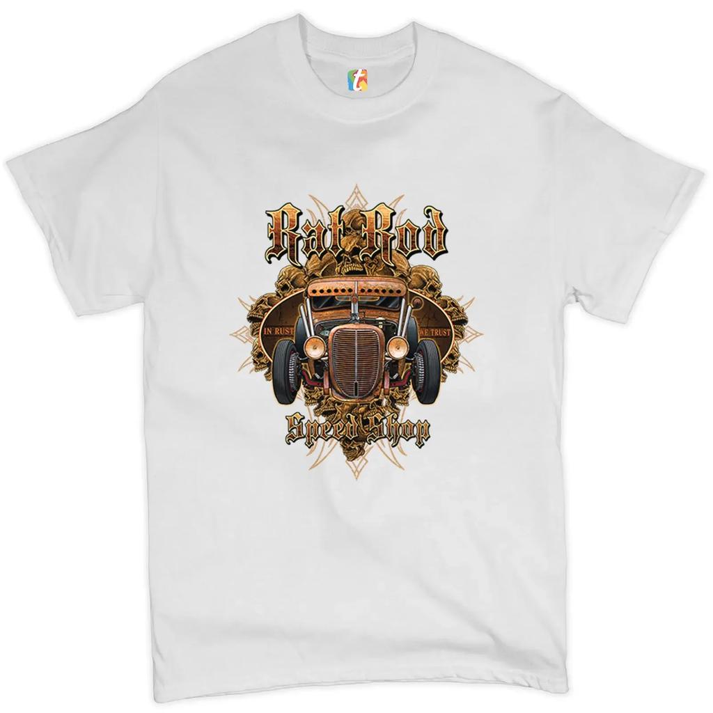 Rat Rod In Rust We Trust Retro Hot Rod Route 66 Old School TShirt Summer Cotton ONeck Short Sleeve Mens T Shirt New S3XL