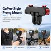 Magnetic Quick Release Mount for Insta360 X6, Dual Interface Mount Adapter with 1/4 Inch Thread, Metal Latch, Anti-Slip Pad Base