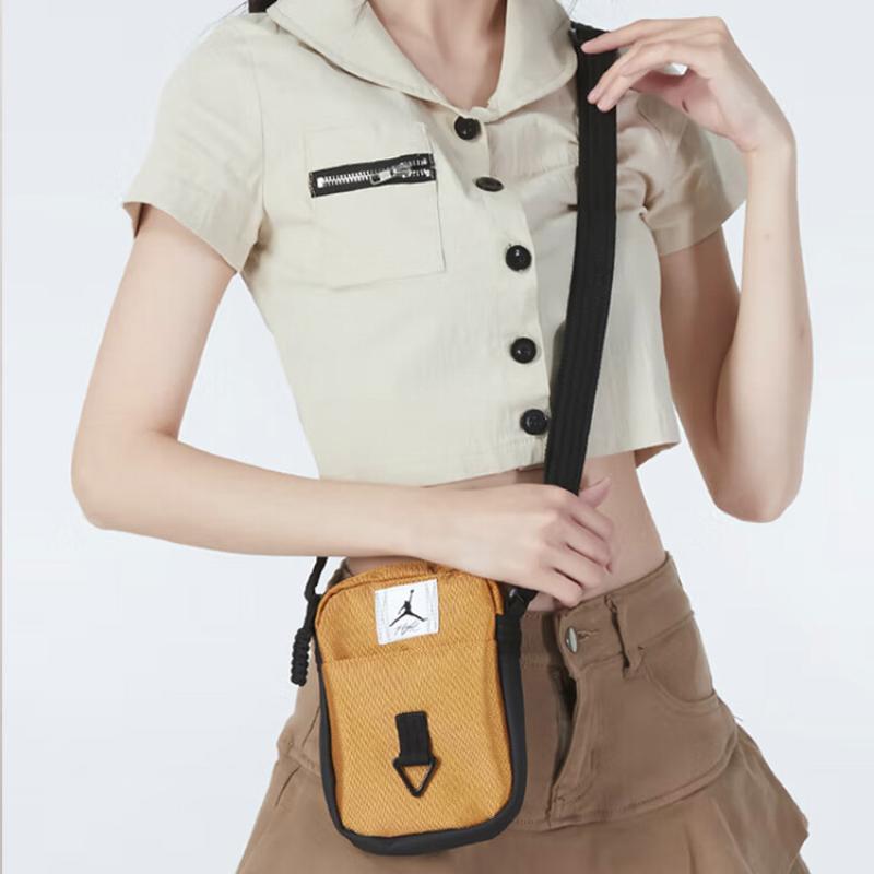 Nike Полиэстеровая наплечная сумка, сумка кроссбоди обычная унисекс коричневая повседневная FB2917-712