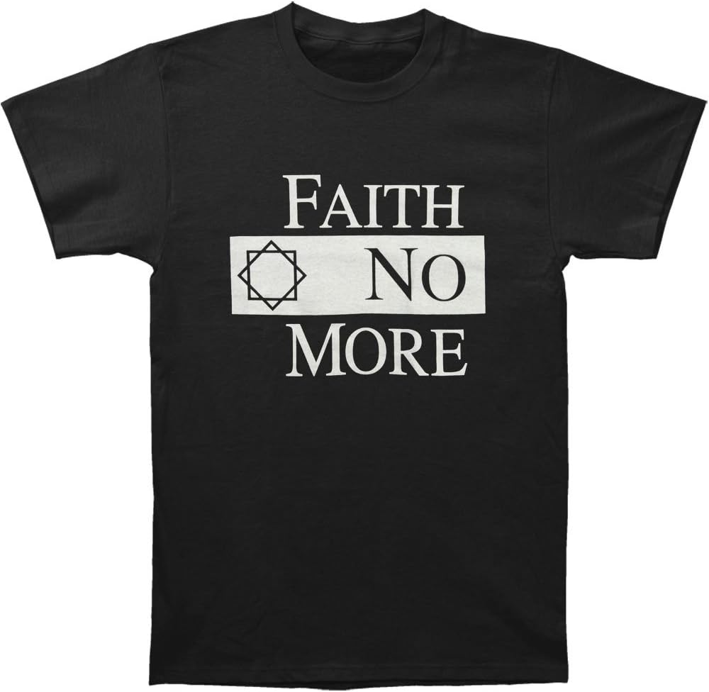 Faith No More Мужская Классическая Черная Облегающая Футболка с Логотипом Черный