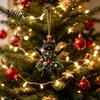 Cute Animal Tree Decor 2Pcs Christmas Cat Acrylic Ornament, 2D Flat Kitty Hanging Pendant with Indoor Holiday Ornaments Santa Hat Decor, Car Rearview