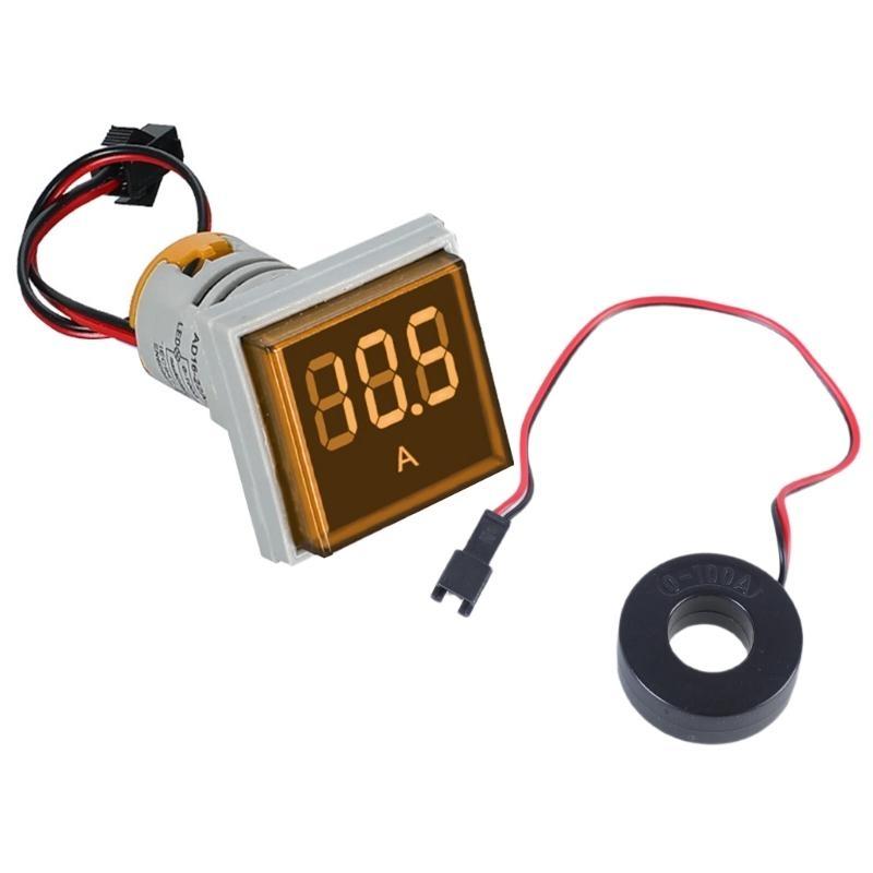 652F Ammeter Tester Gauge LED Backlit Screen 0-100A Current Detector Monitors