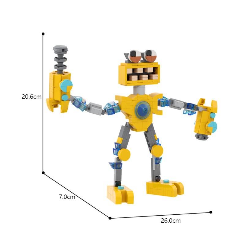 MOC Мои Поющие Монстры Наборы Строительных Блоков Музыкальный Робот Хор Игровые Кубики Мультяшные Монстры Кубики Конструкторы Игрушки Подарок Ребенку На День Рождения