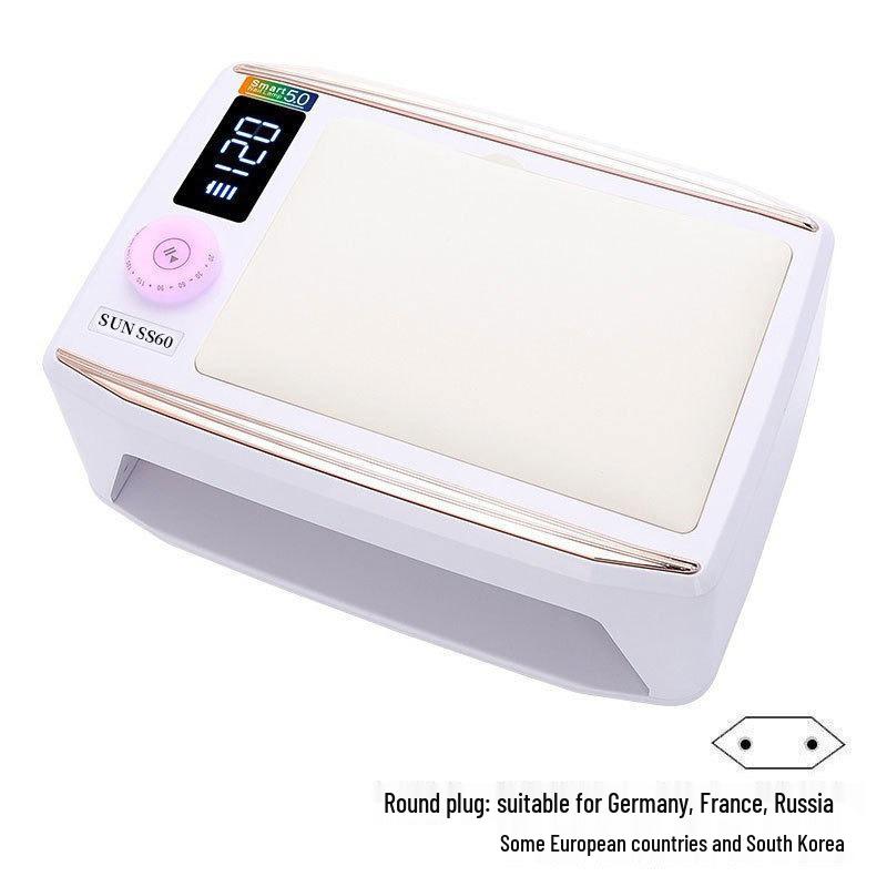 Перезаряжаемая УФ/LED лампа для ногтей 380 Вт с подставкой для рук для маникюра обеих рук