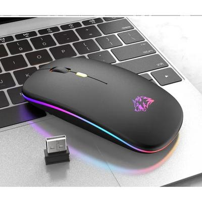 Беспроводная мышь Bluetooth и 2,4 ГГц Двойной режим перезаряжаемый RGB эргономичный бесшумный щелчок для ПК iPad ноутбука сотового телефона телевизора