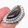 Natural Tiger Eye Gemstone 925 Sterling Silver Jewelry Ring Size 8.5 V0t29