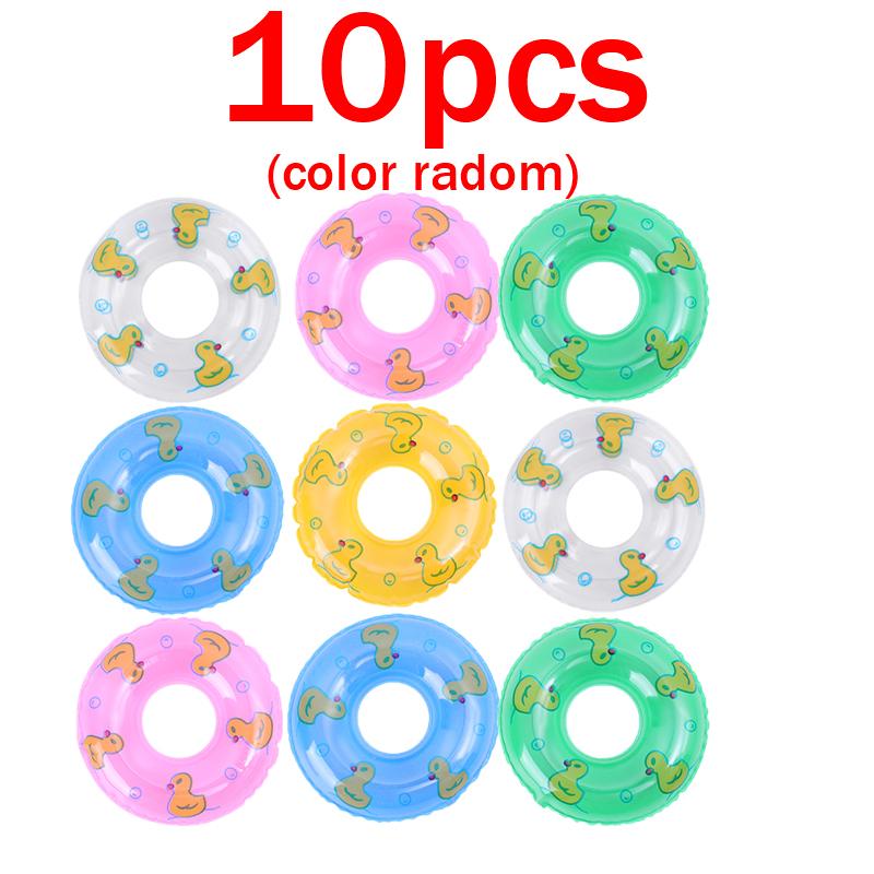 10 шт. Мини плавательный круг игрушка для ванны надувной круг для бассейна игрушки игрушка для ребенка забавная кукла плавающая резиновая ванна надувные игры