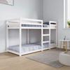 VidaXL Bunk Bed Bed Frame Slat Base Bed for Children Bedroom Furniture Interior White 75x190 Cm 821660